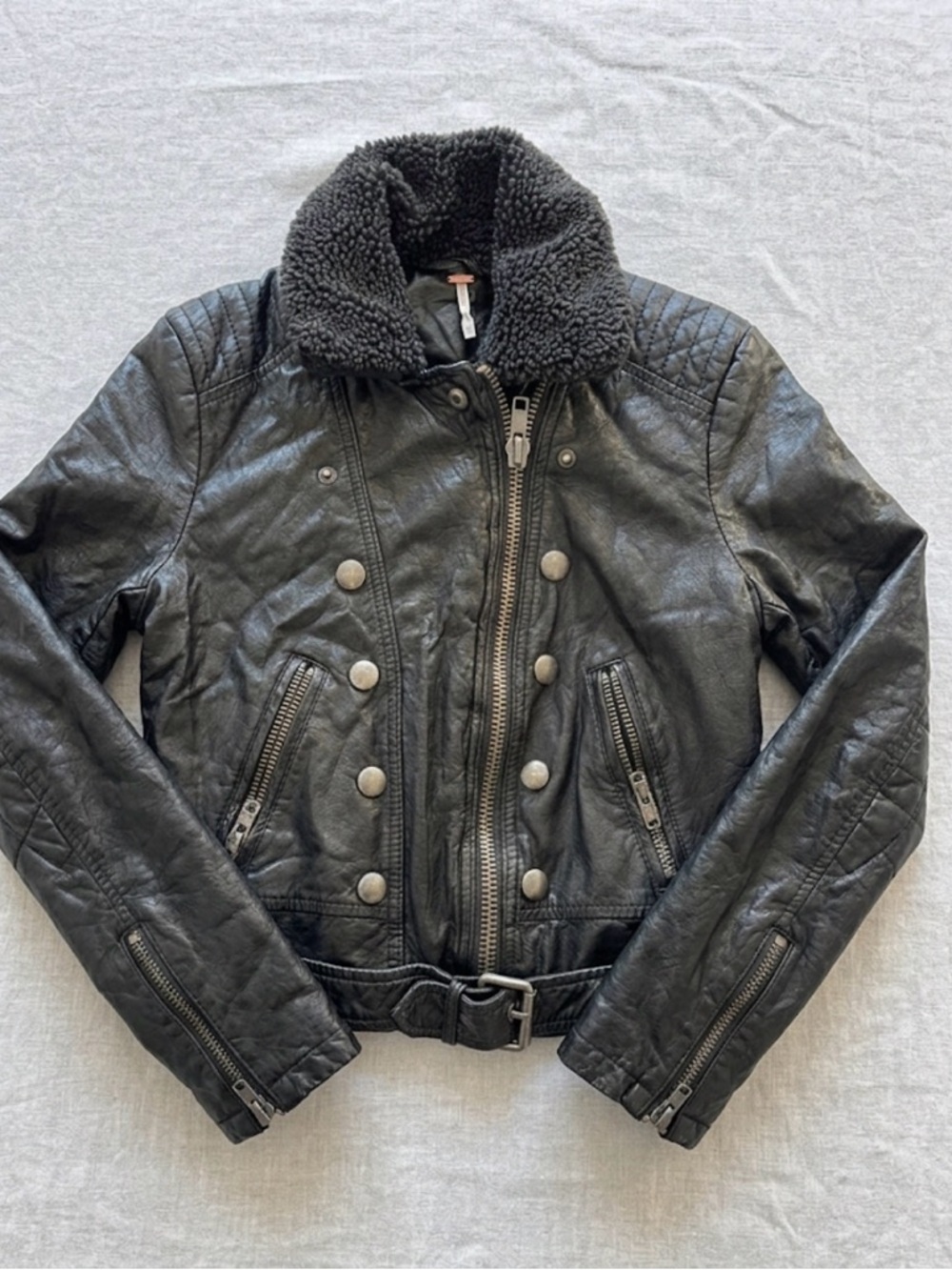 Free People Jealousy Vegan Leather Moto Jacket